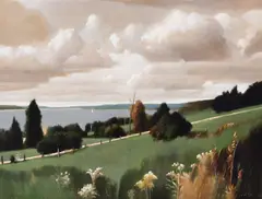 Untitled by Kenneth Lochhead, 1990, oil on canvas, sold Jun 2026