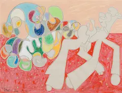 Toy Horse by Harold Town, 1978, mixed media on paper, sold Jun 2026