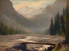 Rocky Mountains (Lake Louise) by Frederic Marlett Bell-Smith, oil on board, sold Jun 2026