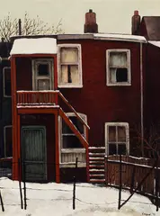Back Entrance on Albany St. by John Kasyn, 1973, oil on board, sold Jun 2026