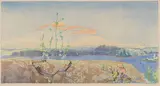 Long Bay, Keewatin by Walter J. Phillips, colour woodcut on paper, sold Jun 2026