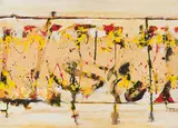 Spring Garden Calligraphy by Jack Shadbolt, 1962, acrylic on board, sold Jun 2026