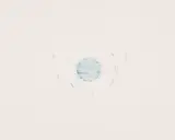 Blue Spinning Orb by Euan Macdonald, watercolour on paper, sold Jun 2026