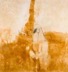 Untitled Abstract by Linda Matalon, mixed media on paper, sold Jun 2026