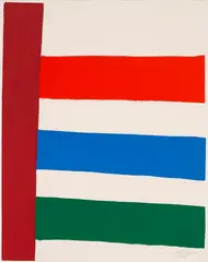 Stripes to the Right by Jack Bush, 1965, silkscreen on paper, sold Jun 2026