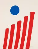 Red Stripes New York by Jack Bush, 1965, silkscreen on paper, sold Jun 2026