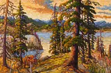 Autumn Light, Near Naramata by Rod Charlesworth, oil on canvas, sold Jun 2026