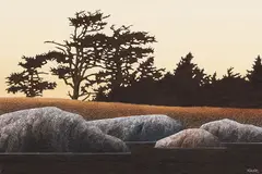 Landscape by Ken Kirkby, oil on canvas, sold Jun 2026