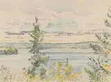 Waskesui Lake from the Viewpoint by Dorothy Knowles, 1988, watercolour on paper, sold Jun 2026