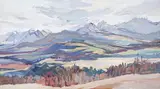 Wilderness Peaks by Brent R. Laycock, acrylic on canvas, sold Jun 2026