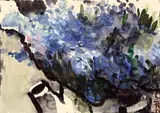 Vergißmeinnicht by Klaus Fußmann, 1984, Aquarell auf Papier (aus einem Skizzenblock), sold Dec 2007