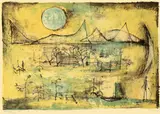 Montagnes et Soleil by Zao Wou-ki, 1951, Farblithographie auf Arches-Velin, sold Dec 2007