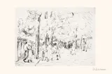 Straße in Wannsee by Max Liebermann, 1922, Kaltnadel auf van-Gelder-Velin, sold Dec 2007