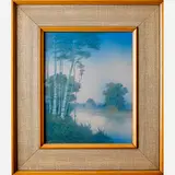 Edward T. Hurley for Rookwood Pottery, Scenic Vellum Plaque