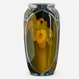 Sallie Coyne for Rookwood Pottery, Vase With Silver Overlay
