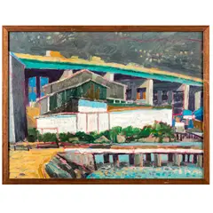 Breezeway, Oakland Estuary by Lundy Siegriest, ca.1980, Oil on canvasUnsignedCanvas: 18in. x 24in (45cm. x 61cm)Frame:19in. x 25 in (48c, offered Jun 2025