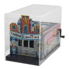 Red's Roxy, 1985.Three-dimensional by Red Grooms, lithograph in colors on Rives BFK paper, with crank-operated Mylar filmstrip, offered May 2025