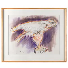 Red Tailed Hawk II by John Nelson Battenberg, 1988, Mixed media on paper, offered Apr 2025