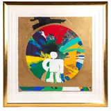 Humanidad.Color by Orlando Agudelo Botero, screenprint and collage on paper, offered Mar 2025