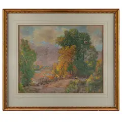 Turning leaves by Robert A. Graham, Pastel on paperSigned /l20in. x 16in (51cm. x 41cm)Framed: 27in. x 23in (69cm. x, offered Mar 2025