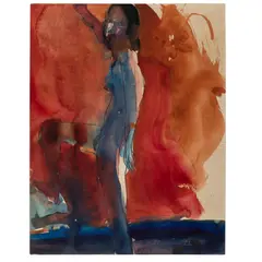 Hawaii by Nathan Oliveira, 1971, Pencil and watercolor on thin paper board, offered Feb 2025