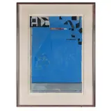 Blue with Red by Richard Diebenkorn, 1989, Woodcut in colors on Eichizen Kozo Mashi paper, initialed in pencil, offered Feb 2025
