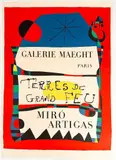 Original by Joan Miró, lithograph poster for Galerie Maeght Terres du Grand Feu, Exhibition Miro-Artiga, offered Feb 2024