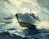 Joe Duncan Gleason by Joe Duncan Gleason, watercolor painting on board, offered Feb 2024