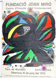 Fundacio Joan Miro by Joan Miró, lithograph. Tears and wear to edges. Creases and stains throughout. Approx. 27.5, offered Jun 2023
