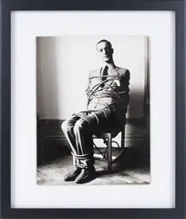 Mascot for Movement in Art by Carl Fredrik Reuterswärd, Gelatin silver print on card stock, offered Dec 2024