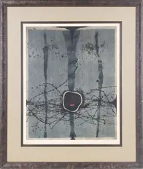 Abstract expressionist by Tetsuo Araki, aquatint, offered Oct 2024