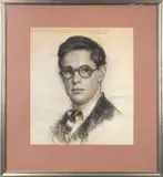 Francis Hasseltine Chafee by Kleber Hall, 1925, Charcoal, offered Oct 2024