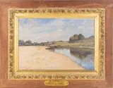 Bords du Loue (Maine et Loire) by Maurice Le Lièpvre, Oil on canvas, offered Oct 2024