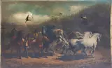 Charging Horses by Paul Powis, Oil on canvas, offered Oct 2024