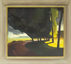 Summer Landscape by George Downing, Oil on panel, offered Oct 2024