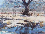 The Upper Pasture by Frank LaLumia, 1987, Oil on canvas stretched on board, offered Oct 2024