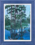 Egret in Landscape by Sylvester M Wells, Oil on canvas board, offered Oct 2024
