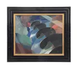 Untitled (Abstract Drill Movement) by Fernand Steven, oil on board, sold Apr 2024