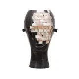 Untitled (Partial Head) by Raúl Farco, 1999, marble and onyx sculpture, sold Apr 2024