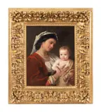 Untitled (Portrait of Mother and Child) by Leopold Güterbock, oil on canvas, sold Apr 2024