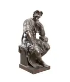after Michelangelo Buonarroti (Italian 1475-1564) by Societe Collas et Barbedienne, bronze, sold Apr 2024