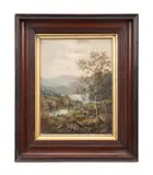 River Scape #1 by Henry John Livens, circa 1910, oil on canvas, sold Apr 2024