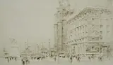 Untitled by William Walcot, 1923, drypoint etching on paper "Liverpool", sold Jan 2019