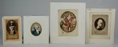 Untitled by Samuel Arlent Edwards, mezzotint portraits of men on paper, sold Jan 2019