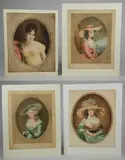 Untitled by Samuel Arlent Edwards, mezzotint portraits of women on paper, sold Jan 2019