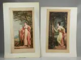 Untitled by Samuel Arlent Edwards, mezzotint oblong portraits of women on paper, sold Jan 2019