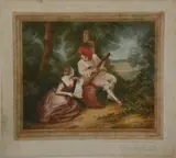 Untitled by Samuel Arlent Edwards, mezzotint on paper of a pastoral scene, sold Jan 2019