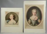 Untitled by Samuel Arlent Edwards, mezzotint portraits of women on paper, sold Jan 2019