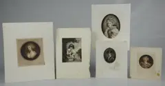 Untitled by Samuel Arlent Edwards, mezzotint portraits on paper, sold Jan 2019
