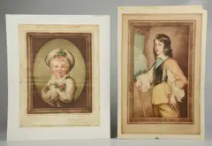 Untitled by Samuel Arlent Edwards, mezzotint portraits of young boys, sold Jan 2019
